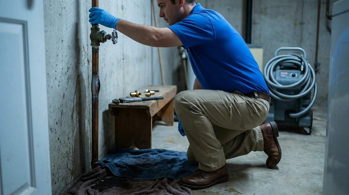 Burst Pipe Cleanup and Repair